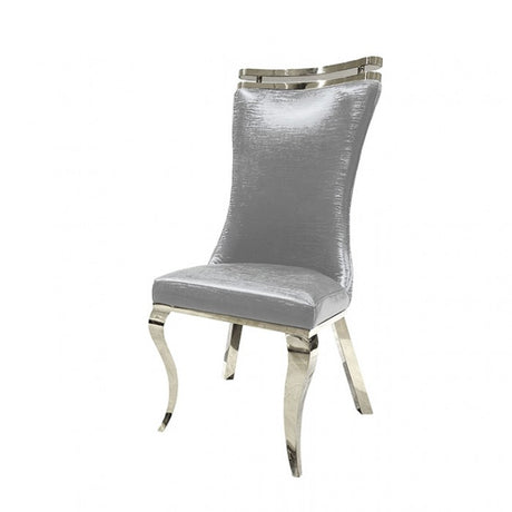 Palazzo Silver Chair Set of 2 by Furniture of America at Eve Furniture
