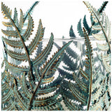 Palen II Large Green/Gold Metal Fern Leaf Table Candle Holder by Mercana at Eve Furniture