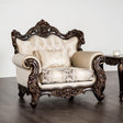 Palencia Dark Cherry/Beige Chair by Furniture of America at Eve Furniture