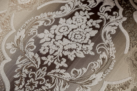 Palencia Dark Cherry/Beige Sofa & Loveseat by Furniture of America at Eve Furniture