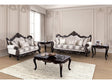 Palencia Dark Cherry/Beige Sofa & Loveseat by Furniture of America at Eve Furniture