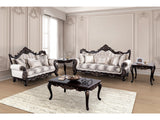 Palencia Dark Cherry/Beige Sofa & Loveseat by Furniture of America at Eve Furniture
