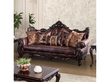 Palencia Dark Cherry/Brown Sofa & Loveseat by Furniture of America at Eve Furniture