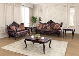 Palencia Dark Cherry/Brown Sofa & Loveseat by Furniture of America at Eve Furniture