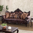 Palencia Dark Cherry/Brown Sofa by Furniture of America at Eve Furniture