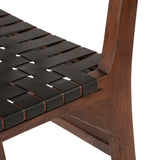 Palermo 18" Dining Chair with Black Leather in Matte Brown, Set of 2 by Home Trends & Design at Eve Furniture