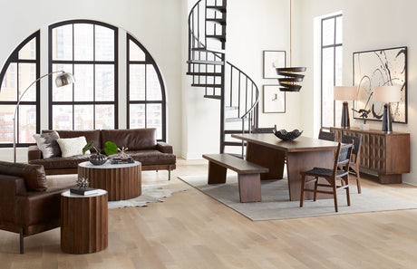Palermo 18" Dining Chair with Black Leather in Matte Brown, Set of 2 by Home Trends & Design at Eve Furniture