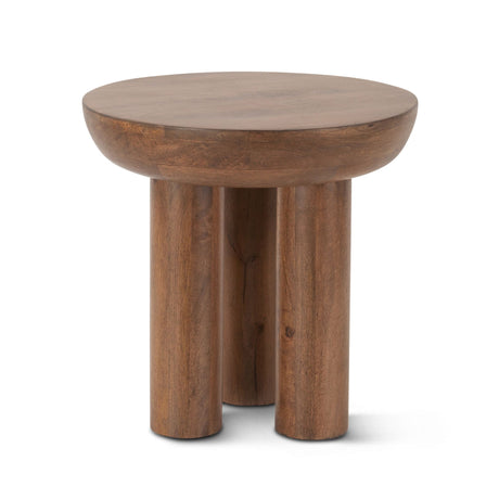 Palermo 20" Round Side Table in Acorn Brown by Home Trends & Design at Eve Furniture