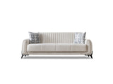 Palermo 3-pieces (Sofa & Loveseat & Chair) Livingroom Set in Cream by Furnia at Eve Furniture