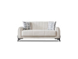 Palermo 3-pieces (Sofa & Loveseat & Chair) Livingroom Set in Cream by Furnia at Eve Furniture