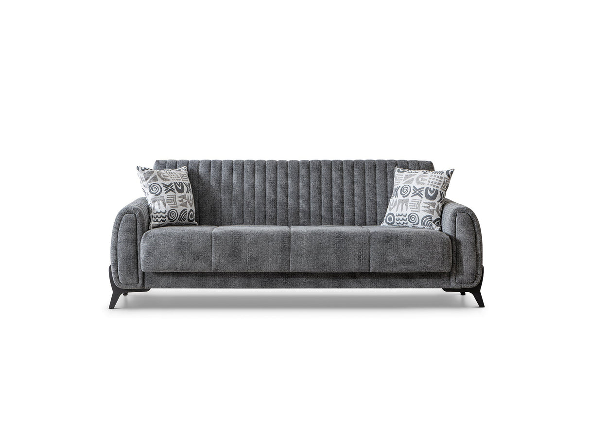 Palermo 3-pieces (Sofa & Loveseat & Chair) Livingroom Set in Grey by Furnia at Eve Furniture