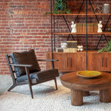 Palermo 39" Round Coffee Table in Acorn Brown by Home Trends & Design at Eve Furniture