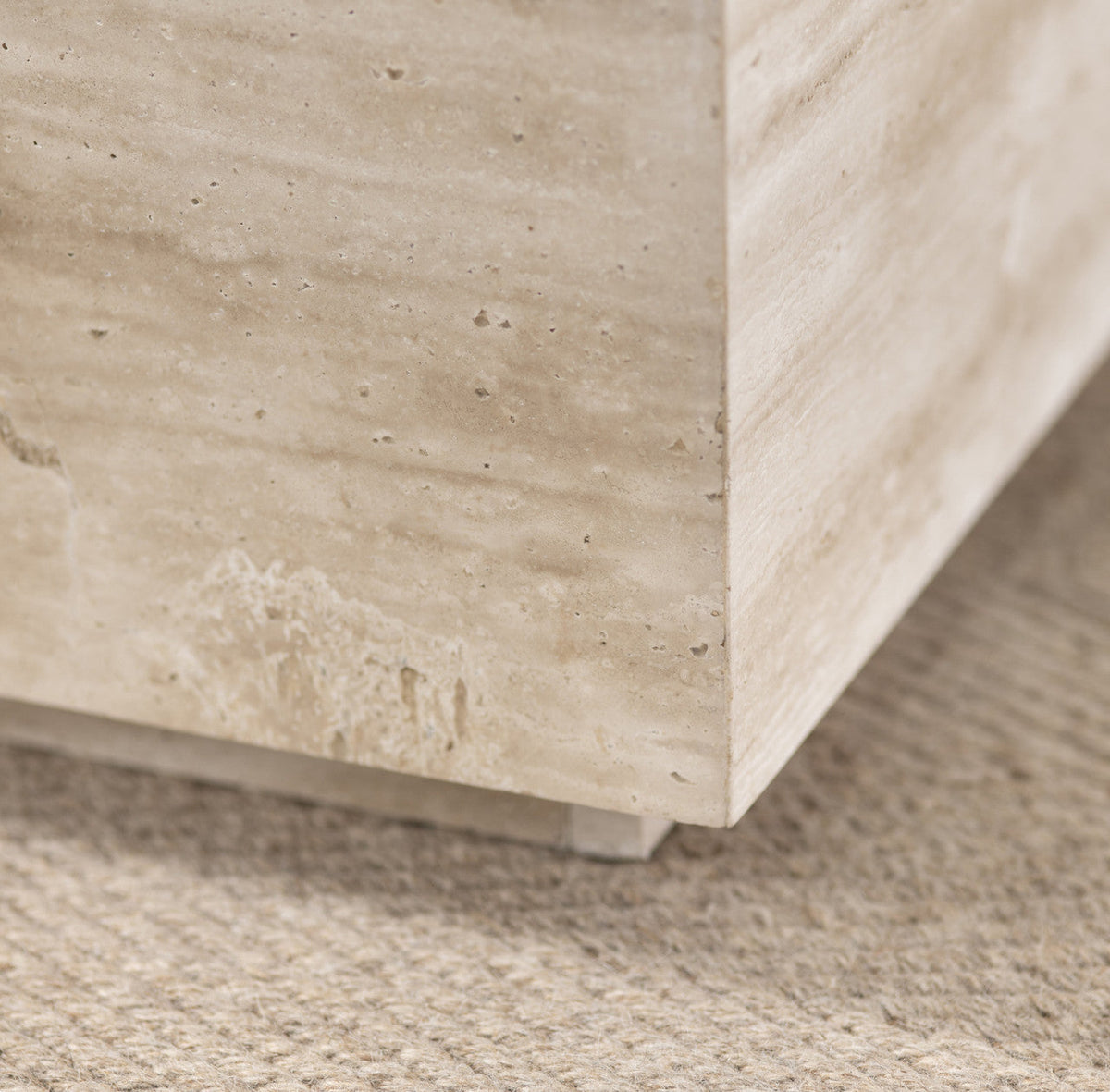 Palermo Beige/Brown Travertine Cocktail Table by Crestview at Eve Furniture