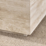 Palermo Beige/Brown Travertine Cocktail Table by Crestview at Eve Furniture