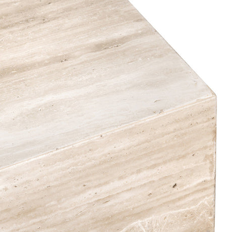 Palermo Beige/Brown Travertine Cocktail Table by Crestview at Eve Furniture