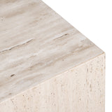Palermo Beige/Brown Travertine End Table by Crestview at Eve Furniture
