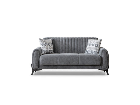 Palermo Grey 3-pieces (Sofa & Loveseat & Chair) Living Room Set by Furnia at Eve Furniture