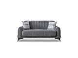 Palermo Grey Convertible Loveseat by Furnia at Eve Furniture