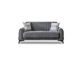 Palermo Grey Convertible Loveseat by Furnia at Eve Furniture