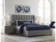 Palermo Upholstered Wingback Platform Bed in Dark Stone by Modus Furniture at Eve Furniture
