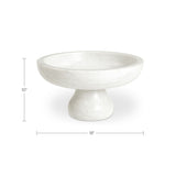 Palermo White Marble Pedestal Bowl by MOES at Eve Furniture