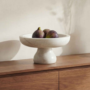 Palermo White Marble Pedestal Bowl by Moe's Home at Eve Furniture