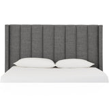 Palermo Wingback Upholstered Headboard in Dark Stone Linen by Modus Furniture at Eve Furniture