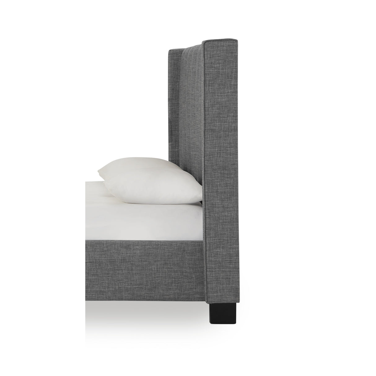 Palermo Wingback Upholstered Headboard in Dark Stone Linen by Modus Furniture at Eve Furniture