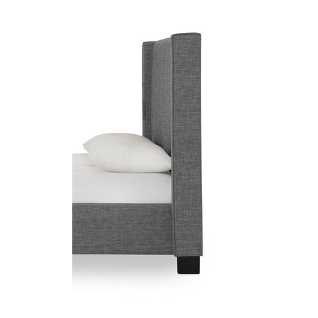 Palermo Wingback Upholstered Headboard in Dark Stone Linen by Modus Furniture at Eve Furniture