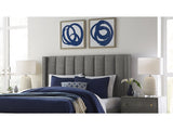 Palermo Wingback Upholstered Headboard in Dark Stone Linen by Modus Furniture at Eve Furniture