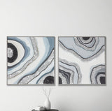 Palette Agate Allure Hand Painted Framed Diptych by Home Trends & Design at Eve Furniture