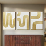 Palette Bold Bands Hand Painted Framed Triptych by Home Trends & Design at Eve Furniture