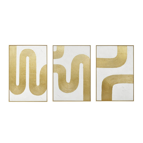 Palette Bold Bands Hand Painted Framed Triptych by Home Trends & Design at Eve Furniture