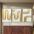 Palette Bold Bands Hand Painted Framed Triptych by Home Trends & Design at Eve Furniture
