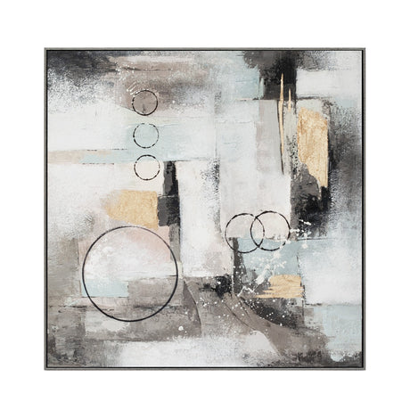 Palette Circular Symphony Hand Painted Framed Diptych by Home Trends & Design at Eve Furniture