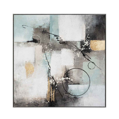 Palette Circular Symphony Hand Painted Framed Diptych by Home Trends & Design at Eve Furniture