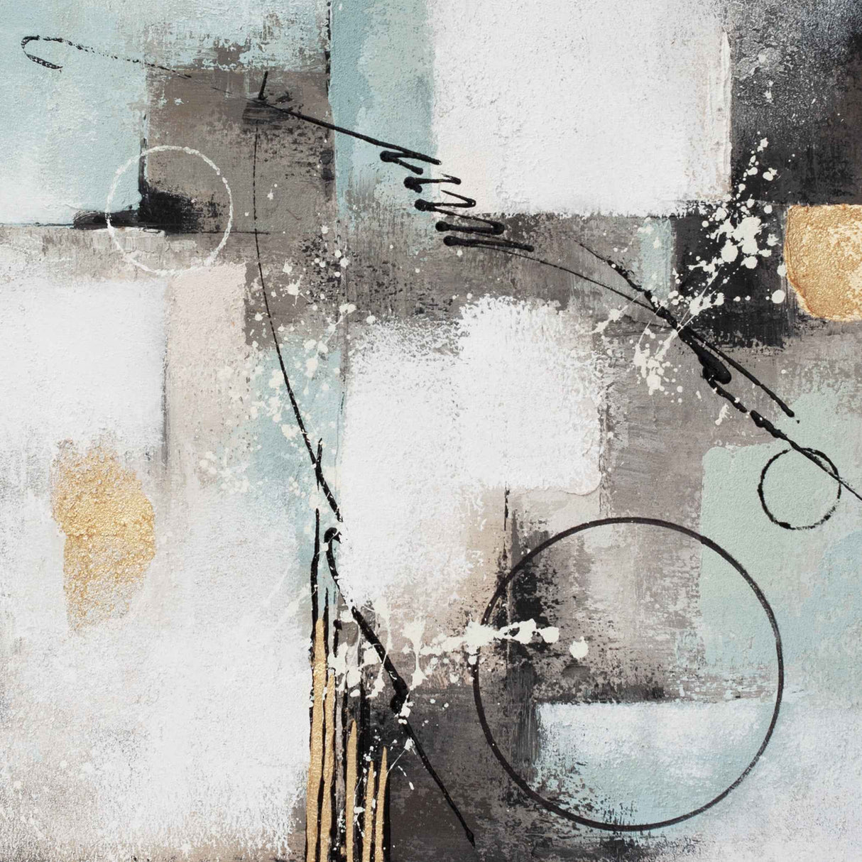 Palette Circular Symphony Hand Painted Framed Diptych by Home Trends & Design at Eve Furniture