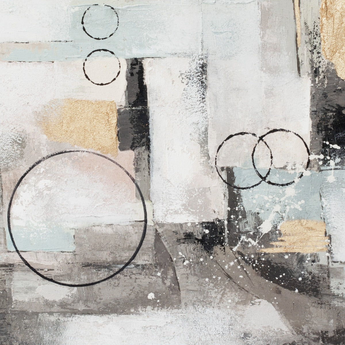 Palette Circular Symphony Hand Painted Framed Diptych by Home Trends & Design at Eve Furniture