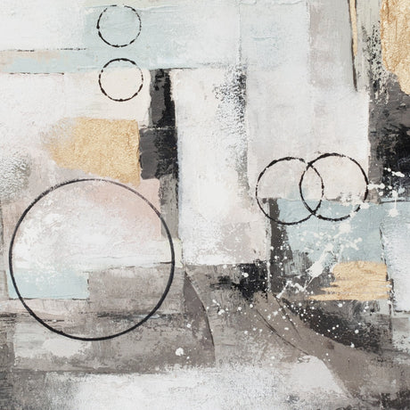 Palette Circular Symphony Hand Painted Framed Diptych by Home Trends & Design at Eve Furniture