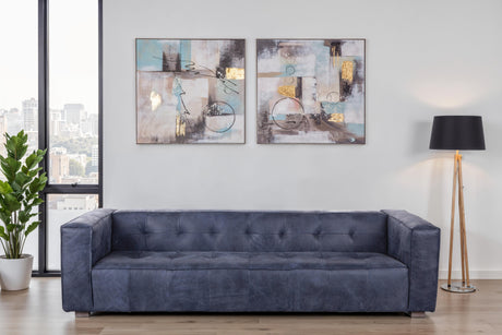 Palette Circular Symphony Hand Painted Framed Diptych by Home Trends & Design at Eve Furniture