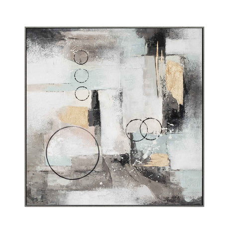 Palette Circular Symphony Hand Painted Framed Diptych by Home Trends & Design at Eve Furniture