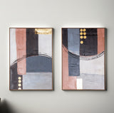 Palette Cityscape Abstractions Hand Painted Framed Diptych by Home Trends & Design at Eve Furniture