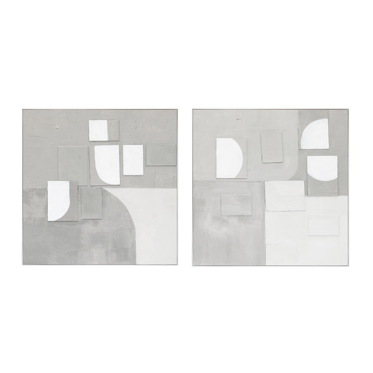 Palette Cutout Collage Hand Painted Framed Diptych by Home Trends & Design at Eve Furniture