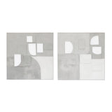 Palette Cutout Collage Hand Painted Framed Diptych by Home Trends & Design at Eve Furniture