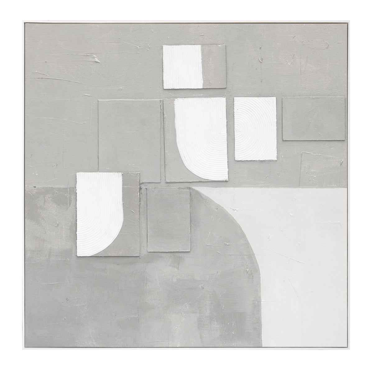 Palette Cutout Collage Hand Painted Framed Diptych by Home Trends & Design at Eve Furniture