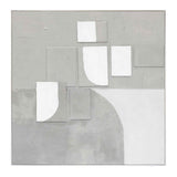 Palette Cutout Collage Hand Painted Framed Diptych by Home Trends & Design at Eve Furniture