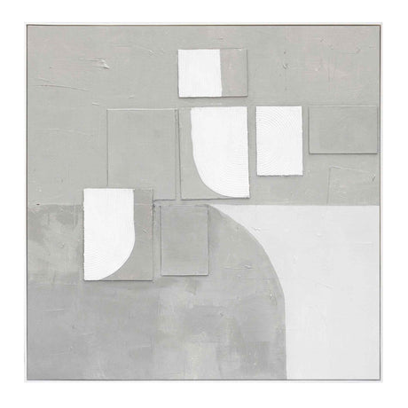 Palette Cutout Collage Hand Painted Framed Diptych by Home Trends & Design at Eve Furniture