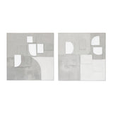 Palette Cutout Collage Hand Painted Framed Diptych by Home Trends & Design at Eve Furniture