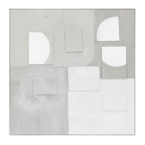 Palette Cutout Collage Hand Painted Framed Diptych by Home Trends & Design at Eve Furniture