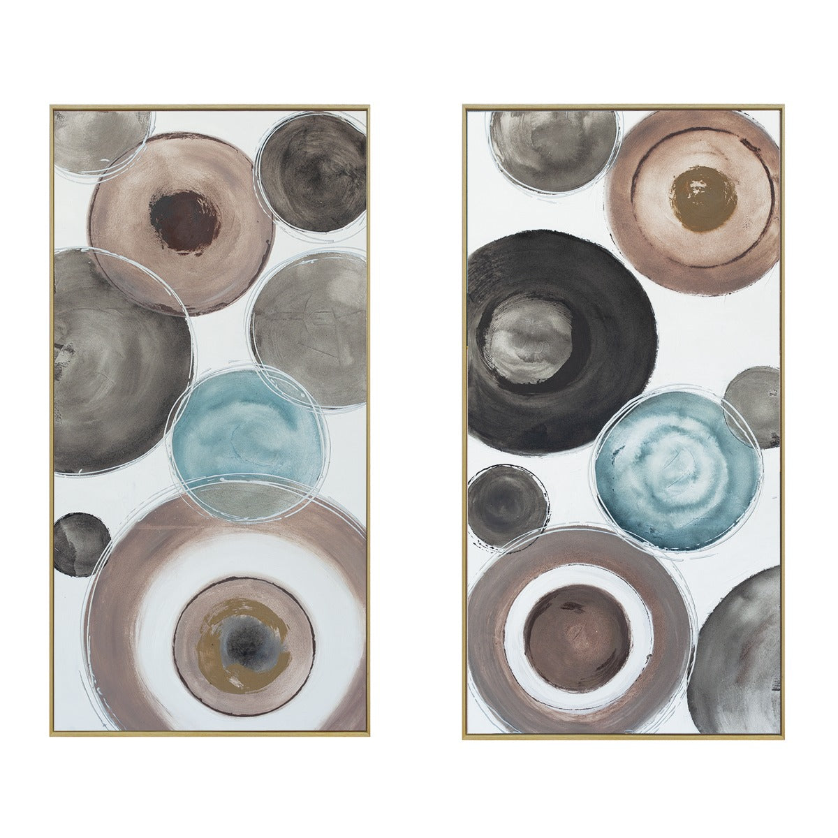 Palette Delicate Dishes Hand Painted Framed Diptych by Home Trends & Design at Eve Furniture